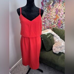 Elegant Red Sleeveless Dress
